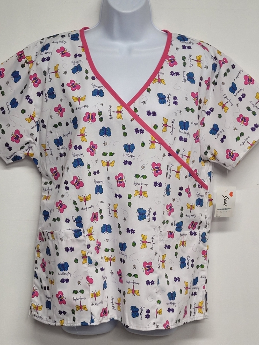 Lot Bundle Of 4 Scrub Tops L XL Pediatric Adult Nursing New & Pre Owned